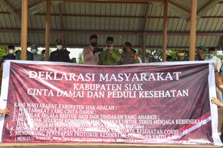 Menolak Segala Bentuk Kekerasan, Sekda Siak Pimpin Deklarasi Cinta Damai